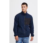 Fleecejacke BLEND "BHSweatshirt", Herren, Gr. L, marineblaus, 100% Polyester, unifarben, regular fit normal, elastischer Bund, Jacken Fleecejacke, Kuschelige Teddyjacke (29060669-L) marineblaus