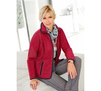 Fleecejacke CASUAL LOOKS, Damen, Gr. 40, rot, 100% Polyester, gemustert, unifarben, Jacken Fleecejacke (648257-40) rot