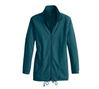 Fleecejacke CASUAL LOOKS, Damen, Gr. 42, blau (petrol), 100% Polyester, unifarben, lässig geschnitten, Jacken Fleecejacke (575548-42) petrol