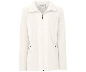 Fleecejacke CASUAL LOOKS, Damen, Gr. 44, beige (ecru), 100% Polyester, unifarben, figurumspielend, Jacken Fleecejacke (814284-44) ecru