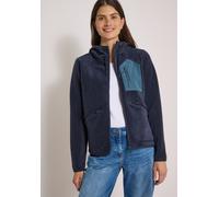 Fleecejacke CECIL, Damen, Gr. S (38), blau (schwarz navy blau), Stoff, Obermaterial: 100% Polyester. Obermaterial 2: 100% Polyester, unifarben, comfort fit normal, ohne Ausschnitt, Bündchen, Jacken Fl