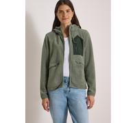 Fleecejacke CECIL, Damen, Gr. XL (44), grün (shadow khaki), Stoff, Obermaterial: 100% Polyester. Obermaterial 2: 100% Polyester, unifarben, comfort fit normal, ohne Ausschnitt, Bündchen, Jacken Fleece