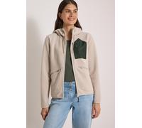 Fleecejacke CECIL, Damen, Gr. XS (36), beige (powder beige), Stoff, Obermaterial: 100% Polyester. Obermaterial 2: 100% Polyester, unifarben, comfort fit normal, ohne Ausschnitt, Bündchen, Jacken Fleec