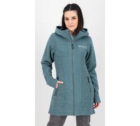 Fleecejacke DEPROC ACTIVE "GLORY APRIL", Damen, Gr. 36 (S), grau (smoke), 100% Polyester, figurbetont, gerader Abschluss, Jacken Fleecejacke, mit 2-Wege-Reißverschluss (16769805-36) smoke