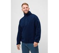 Fleecejacke DERBE "Kuschelby Troyer", Herren, Gr. XL, navy peony, Obermaterial: 100% Polyester, Basic, normal, Jacken Fleecejacke, Fleecepullover, Halfzip, warm, lässig (56872964-XL) navy peony