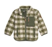 Fleecejacke "FIOW 50 MNS FLC JCKT", Jungen, Gr. 122/128, grün, Oberseite: 100% Polyester.Rückseite: 100% Polyester, FIRST INSTINCT BY KILLTEC, Jacken Fleecejacke, Sherpa Fleecejacke mit Karomuster, Ki