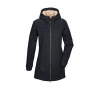 Fleecejacke "GW 37 WMN KNTFLC PRK", Damen, Gr. 40, blau (navy), Oberseite: 100% Polyester;Rückseite: 100% Polyester, G.I.G.A. DX BY KILLTEC, Jacken Fleecejacke, Strickfleeceparka mit Kapuze, Teddyfell