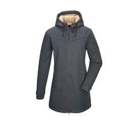 Fleecejacke "GW 37 WMN KNTFLC PRK", Damen, Gr. 42, blau (graublau), Oberstoff: Oberseite: 100% Polyester, Rückseite: 100% Polyester, G.I.G.A. DX BY KILLTEC, sportlich, Jacken, Strickfleeceparka mit Ka