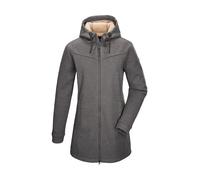 Fleecejacke "GW 37 WMN KNTFLC PRK", Damen, Gr. 44, grau (anthrazit), Oberseite: 100% Polyester;Rückseite: 100% Polyester, G.I.G.A. DX BY KILLTEC, Jacken Fleecejacke, Strickfleeceparka mit Kapuze, Tedd