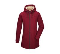 Fleecejacke "GW 37 WMN KNTFLC PRK", Damen, Gr. 44, rot (dunkelrot), Oberseite: 100% Polyester;Rückseite: 100% Polyester, G.I.G.A. DX BY KILLTEC, Jacken Fleecejacke, Strickfleeceparka mit Kapuze, Teddy