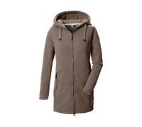 Fleecejacke "GW 44 WMN KNTFLC PRK", Damen, Gr. 38, braun (sand), Obermaterial: 100% Polyester, G.I.G.A. DX BY KILLTEC, Jacken Fleecejacke, Leichter Damen Strickfleeceparka, warm, 2-Wege-Reißverschluss