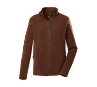 Fleecejacke "GW 81 MN KNTFLC JCKT", Herren, Gr. 3XL, braun (rostbraun), Obermaterial: 100% Polyester, G.I.G.A. DX BY KILLTEC, Jacken Fleecejacke, Strickfleecejacke, Melange-Optik, Zipper-Taschen, Kinn