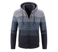 Fleecejacke Herbst Jacke Herren mit Kapuze Übergangsjacke Langarm, Kapuzenjacke Große Größen Winterjacke Klassiker Outdoor Fleecejacken Elegant Herren Jacke Winter Warm, Herbstjacke Weich Winterjacken