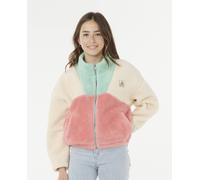 Fleecejacke mit Reißverschluss BLOCK PARTY POLAR RIP CURL, Mädchen weiß Gr. 146/152