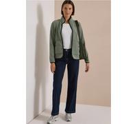 Sweatjacke CECIL, Damen, Gr. XS (36), grün (shadow khaki), Fleece, Sweatware, Außenmaterial: 100% Polyester. Innenmaterial: 94% Polyester, 6% Elasthan, unifarben, comfort fit normal, hoch geschlossene