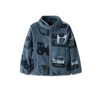 Fleecejacke NAME IT "NMMMEEKO FLEECE JACKET AOP2", Jungen, Gr. 128, flint stone, Fleece, Obermaterial: 100% Polyester, bedruckt, Basic normal, elastischer Bund, Jacken Fleecejacke (29103025-128) flint