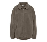 Fleecejacke NOISY MAY "NMCOZY L/S ZIP SWEATER JRS NOOS", Damen, Gr. M, morel, Fleece, Obermaterial: 100% Polyester, unifarben, loose fit Po-bedeckend, ohne Ausschnitt, Jacken Fleecejacke (17333206-M)