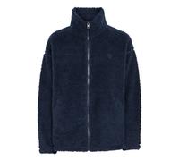 OXMO OXTovine Damen Teddy-Jacke Übergangsjacke Jacke mit Stehkragen Eingrifftaschen Reißverschluss Loose fit, Größe:L, Farbe:Total Eclipse (194010)