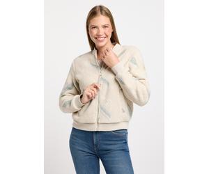 Fleecejacke RAGWEAR "CAIRRO PRINT", Damen, Gr. S, bone, Fleece, Obermaterial: 100% Polyester, gemustert, Basic hüftlang, Rundhals, Jacken Fleecejacke (23130146-S)