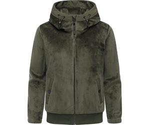 Fleecejacke RAGWEAR "Cousy Short Bonded", Damen, Gr. M (38), grün (olivgrün), Obermaterial: 91% Polyester, 9% Elasthan. Innenfutter: 94% Polyester, 6% Elasthan, gerade hüftbedeckend, hoch geschlossene