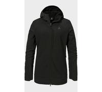 Fleecejacke SCHÖFFEL "Fleece Hoody Style Enixa WMN", Damen, Gr. 36, schwarz (9990, schwarz), Oberstoff: 92% Polyester, 8% Elasthan, regular fit, hoch geschlossener Ausschnitt, Jacken Fleecejacke (6296