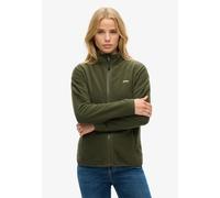 Fleecejacke SUPERDRY "POLAR FLEECE FULL ZIP", Damen, Gr. S, army khaki grün, Fleece, Obermaterial: 100% Polyester, unifarben, slim fit hüftlang, Rundhals, eingefasste Kante, Jacken Fleecejacke (254286