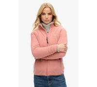 Fleecejacke SUPERDRY "POLAR FLEECE FULL ZIP", Damen, Gr. XL, ash rose, Fleece, Obermaterial: 100% Polyester, unifarben, slim fit hüftlang, Rundhals, eingefasste Kante, Jacken Fleecejacke (12336067-XL)