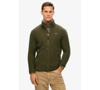 Fleecejacke SUPERDRY "POLAR FLEECE FULL ZIP", Herren, Gr. L, grün (surplus goods olive grün), Fleece, Obermaterial: 100% Polyester, unifarben, relaxed fit hüftlang, Rundhals, eingefasste Kante, Jacken