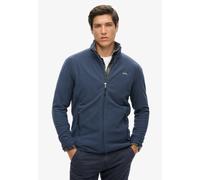 Fleecejacke SUPERDRY "POLAR FLEECE FULL ZIP", Herren, Gr. XXL, blau (lauren navy), Fleece, Obermaterial: 100% Polyester, unifarben, relaxed fit hüftlang, Rundhals, eingefasste Kante, Jacken Fleecejack