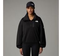 Fleecejacke THE NORTH FACE "W MA FLEECE INTEREST 1/4 ZIP", Damen, Gr. M, tnf schwarz, Fleece, Obermaterial: 100% Polyester, unifarben, regular fit normal, Rundhals, eingesetzt gerader Abschluss, Jacke