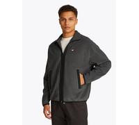 Fleecejacke TOMMY JEANS PLUS "TJM RLX FZ POLAR FLEECE EXT", Herren, Gr. 6XL, schwarz (washed schwarz), Fleece, Obermaterial: 100% Polyester, relaxed fit hüftlang, Jacken Fleecejacke, Große Größen (727