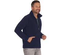 Fleecejacke TRIGEMA "TRIGEMA Fleecejacke", Herren, Gr. S, blau (navy), Fleece, 100% Polyester, lang, Jacken Fleecejacke (400373-S) navy