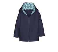 Fleecejacke TRIGEMA "TRIGEMA Fleecejacke mit Kapuze", Kinder, Gr. 80, navy, Fleece, 100% Polyester, Basic, Jacken Fleecejacke (51870633-80) navy