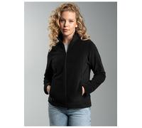 Fleecejacke TRIGEMA "TRIGEMA Taillierte Fleecejacke", Damen, Gr. XXL, schwarz, 100% Polyester, Jacken Fleecejacke (392856-XXL) schwarz