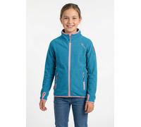 Fleecejacke TROLLKIDS "Girls Sandefjord Jacket", Mädchen, Gr. 110, harbor blau, peony rose, Fleece, Obermaterial: 100% Polyester, normal, Jacken Fleecejacke, Übergangsjacke (42487927-110) harbor blau,