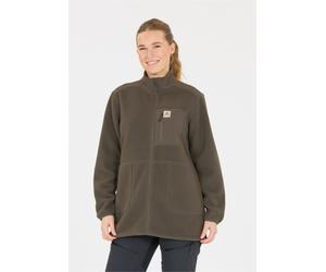 Fleecejacke WHISTLER "Felis", Damen, Gr. 36, grün (schwarz, anthrazit), 100% Polyester, mehrfarbig, lang, hoch geschlossener Ausschnitt, Jacken Fleecejacke, aus atmungsaktivem Material (62955369-36) s
