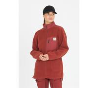Fleecejacke WHISTLER "Felis", Damen, Gr. 36, rot (dunkelrot), 100% Polyester, mehrfarbig, lang, hoch geschlossener Ausschnitt, Jacken Fleecejacke, aus atmungsaktivem Material (16581257-36) dunkelrot