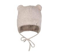 Fleecemütze MAXIMO, Jungen, Gr. 39, braun (hellbraunmeliert), Fleece, Baumwolle, Mützen Fleecemütze, mit Öhrchen, zum Binden, Einfarbig (62331729-39)