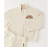 Fleeceoverall IDO "BABY GIRL TWO PIECES SET", Kinder, Gr. 4A, EURO-Größen, beige, 95% Baumwolle, 5% Elasthan, Overalls (23892342-104) beige