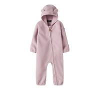 Fleeceoverall NAME IT "NBNMEEKO SUIT SOLID", Mädchen, Gr. 50/56, N-Gr, keepsake lila, Fleece, Obermaterial: 100% Polyester, unifarben, regular fit, Overalls (88404123-50) keepsake lila
