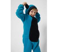 Fleeceoverall WEEDO "Monster", Mädchen, Gr. 116, Normalgrößen, blau (monsterblau), Obermaterial: 100% Polyester; Bündchen: 100% Polyester, Overalls, Weiche Monster-Hörner aus Kunstleder, Mitwachsfunkt