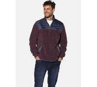 Fleecepullover BABISTA "Fleece-Sweatshirt ISMAEL", Herren, Gr. XL, rot (dunkelrot), Obermaterial: 59% Polyester COOLMAX PES(Coolmax). 41% Baumwolle CO., Sweatshirts Fleecepullover (42599658-XL) dunkel