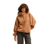 Fleecepullover BILLABONG "Run The Road", Damen, Gr. M, braun (sugar almond), Obermaterial: 100% Polyester., Sweatshirts Fleecepullover (20919109-M) sugar almond