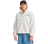 Fleecepullover BILLABONG "Run The Road", Damen, Gr. M, weiß (weißcap), Obermaterial: 100% Polyester., Sweatshirts Fleecepullover (43931754-M) weißcap