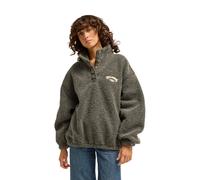 Fleecepullover BILLABONG "Run The Road", Damen, Gr. S, grau (off schwarz), Obermaterial: 100% Polyester., Sweatshirts Fleecepullover (93950358-S) off schwarz
