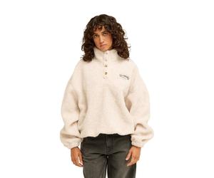 Fleecepullover BILLABONG "Run The Road", Damen, Gr. S, weiß (weißcap), Obermaterial: 100% Polyester., Sweatshirts Fleecepullover (43931754-S) weißcap