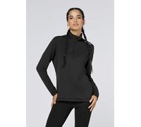 Fleecepullover CHIEMSEE, Damen, Gr. L (40), schwarz beauty, 78% Polyester, 22% Elasthan, Sweatshirts Fleecepullover (95222737-L)