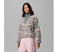 Fleecepullover COLUMBIA "Sequoia Grove II Printed Half Zip", Damen, Gr. XL (46/48), iron wizard island, Obermaterial: 100% Polyester, Sweatshirts Fleecepullover, mit Halbreißverschluss, aus Polyester-
