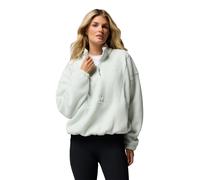 Fleecepullover COLUMBIA "Timber Meadow MTR Fleece HZ", Damen, Gr. L (42/44), weiß (tea light), Fleece, Obermaterial: 100% Polyester, Sweatshirts Fleecepullover, wasserabweisend, windabweisend, Langarm