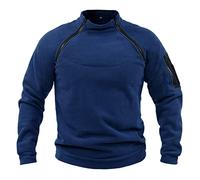 Fleecepullover Herren Militär Outdoor Fleecejacke Warme Tactical Combat Fleece Pullover Taktische Jacke Fleece Jacket Winterpullover Sport Jumper Tops Army Winddichte Pullover Marine L